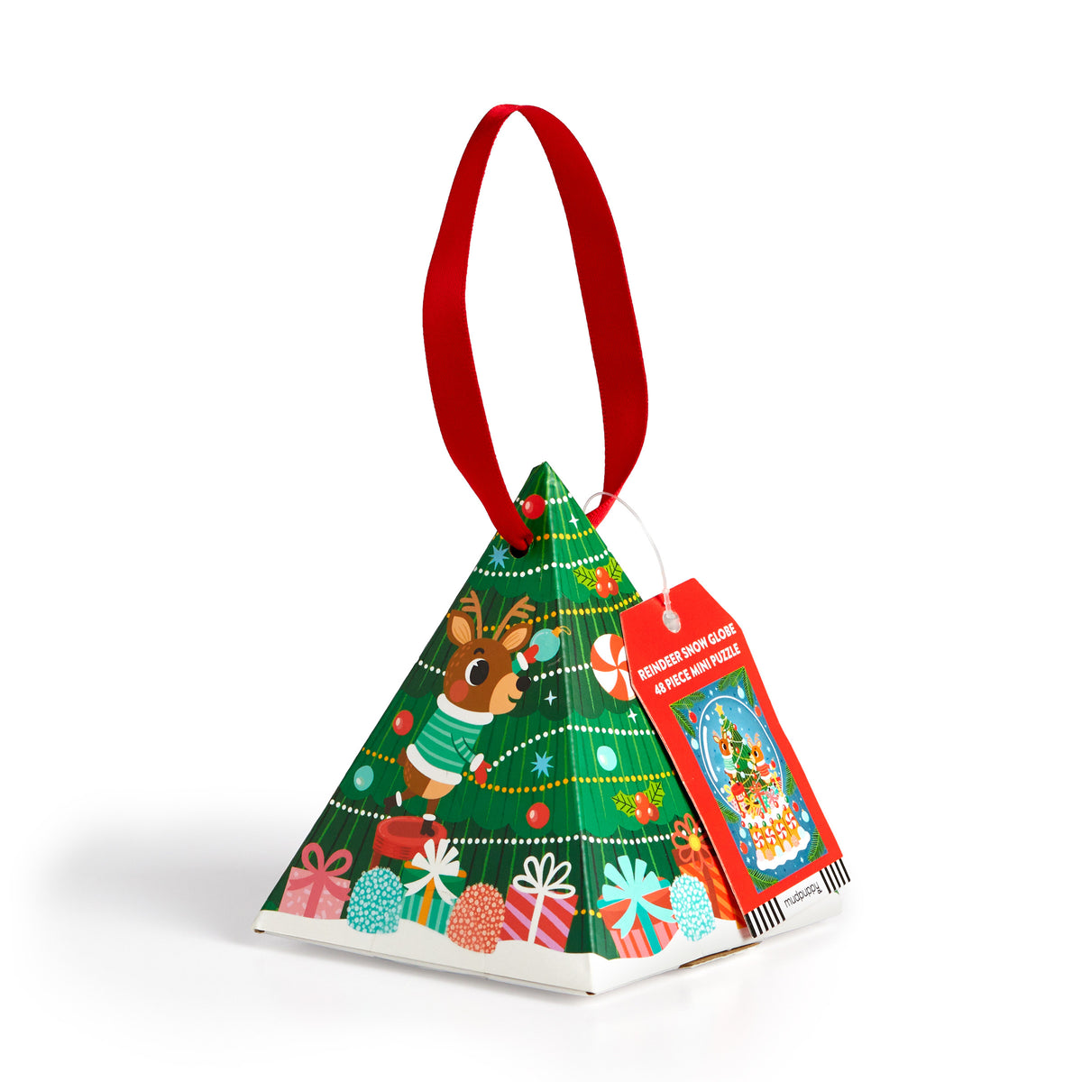 Reindeer Snow Globe 48 Piece Mini Puzzle Ornament